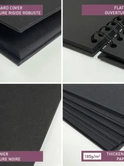 CLAIREFONTAINE Album à Personnaliser - Noir - 27 X 20 Cm -V-Zug shop album a personnaliser noir 27 x 20 cm p 3