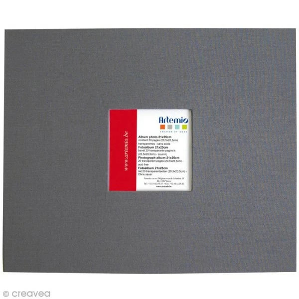 Artemio Album Pour Scrapbooking - Gris Anthracite - 21 X 25 Cm 1 Artemio Album Pour Scrapbooking - Gris Anthracite - 21 X 25 Cm