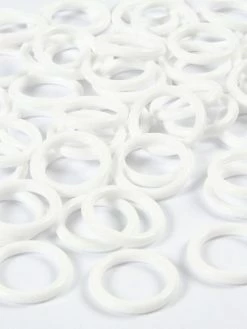 Creativ Company Anneau En Plastique 15 Mm - Blanc - 50 Pcs