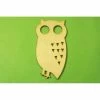 La Boutique D'Isacrea APPLIQUE EN BOIS BALTIQUE : Chouette Stylisée 40*75 Mm