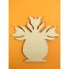 La Boutique D'Isacrea APPLIQUE EN BOIS BALTIQUE CONTREPLAQUE COLLE : Vase Et 3 Tulipes 4 Cm
