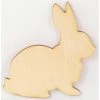 La Boutique D'Isacrea APPLIQUE EN BOIS BALTIQUE : Lapin 10*10 Cm