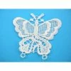 La Boutique D'Isacrea APPLIQUE TISSU DENTELLE : Papillon Blanc 70*60mm