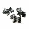 MlleScrap Appliques Chiens Tissu Vichy Noir - 5 Pièces