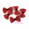 MlleScrap Appliques Nœuds Tissu Rayés - 5 Pièces