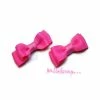MlleScrap Appliques Nœuds Tissu Rose - 5 Pièces