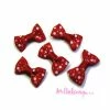 MlleScrap Appliques Nœuds Tissu Rouge - 5 Pièces