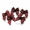 MlleScrap Appliques Nœuds Tissu Strass Rouge - 5 Pièces