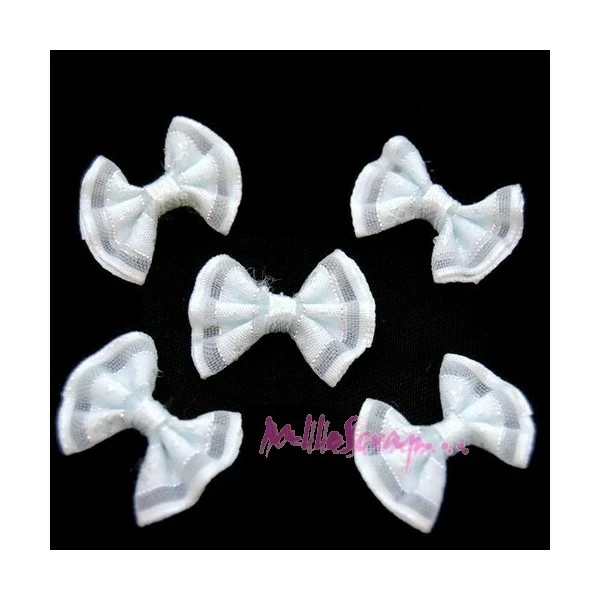 MlleScrap Appliques Nœuds Tissu Vbleu Clair - 5 Pièces 1 MlleScrap Appliques Nœuds Tissu Vbleu Clair - 5 Pièces