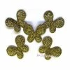 MlleScrap Appliques Papillons Tissu Paillettes Doré - 5 Pièces