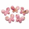 MlleScrap Appliques Papillons Tissu Rose - 5 Pièces