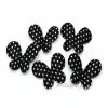 MlleScrap Appliques Papillons Tissu Satin Noir - 5 Pièces