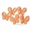 MlleScrap Appliques Papillons Tissu Satin Orange - 5 Pièces