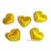 MlleScrap Appliques Petits Cœurs Tissu Jaune - 10 Pièces