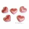 MlleScrap Appliques Petits Cœurs Tissu Rose Clair - 10 Pièces