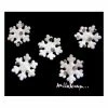 MlleScrap Appliques Petits Flocons De Neige Tissu Blanc - 5 Pièces