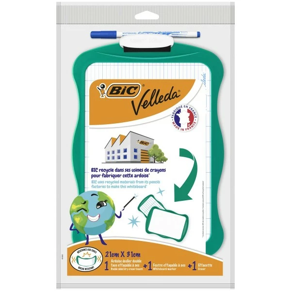 Ardoise Velleda Bic - Plastique Recyclé - 21 X 31 Cm - 1 Pce 2 Ardoise Velleda Bic - Plastique Recyclé - 21 X 31 Cm - 1 Pce – Image 2