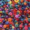 Tricot Créations Assortiment De 100 Boutons Taille Et Couleur Mixtes Pour Scrapbooking - Vifs