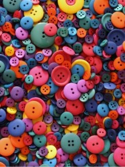 Tricot Créations Assortiment De 100 Boutons Taille Et Couleur Mixtes Pour Scrapbooking - Vifs