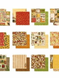 BoBunny Assortiment De 12 Feuilles Recto Verso Enchanted Harvest Bo Bunny