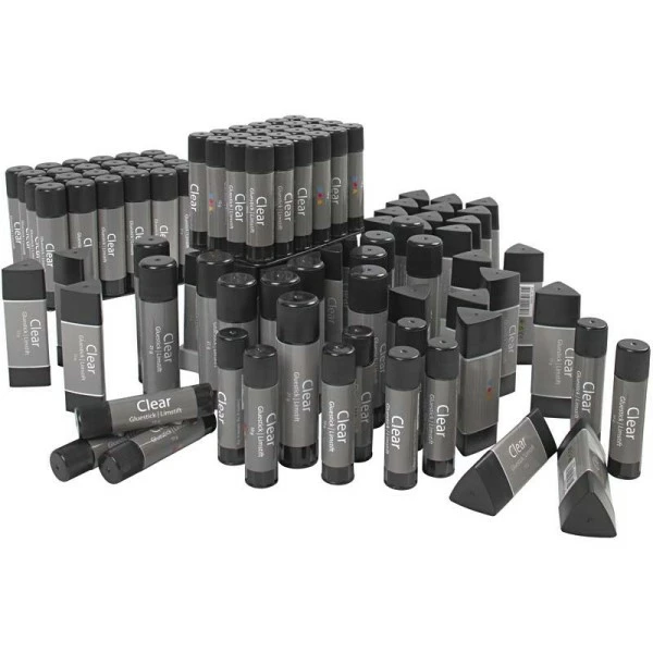 Creativ Company Assortiment De Bâtons De Colle Transparente - 96 Pcs 1 Creativ Company Assortiment De Bâtons De Colle Transparente - 96 Pcs