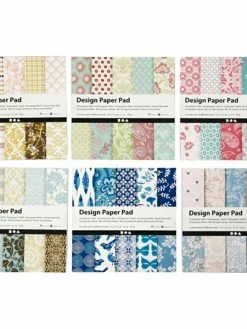 Creativ Company Assortiment De Blocs De Papiers Scrapbooking 15,2 X 15,2 Cm - 120 G - 6 X 50 Feuilles