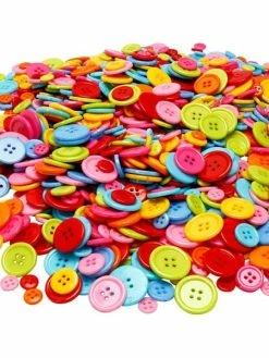 Creativ Company Assortiment De Boutons Colorés - De 10 à 22 Mm - 500 G