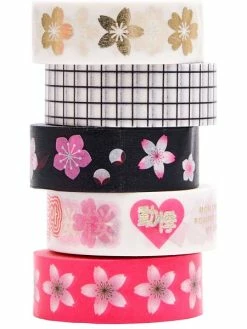Rico Design Assortiment De Masking Tape Sakura - Manga - 1,5 X 5 M - 5 Pcs
