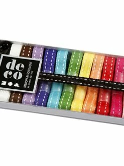 Creativ Company Assortiment De Rubans - Couleurs Vives - 10 Mm X 1 M - 12 Pcs