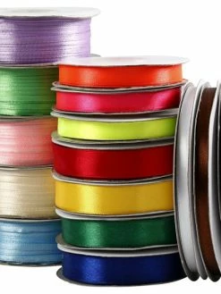 Creativ Company Assortiment De Rubans En Satin - Largeur 4 à 19 Mm - 15 Rouleaux