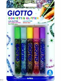 Giotto Assortiment De Stylos Confettis Glitter - 5 X 10,5 Ml