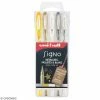Assortiment De Stylos Gel Uni-Ball Signo - Métallisés, Pailletés Et Blanc - 5 Pcs