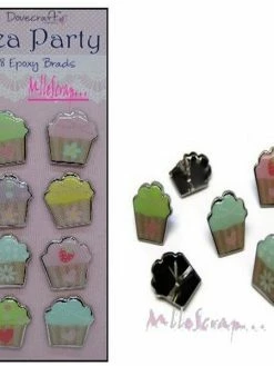 Attaches Parisiennes Cupcakes - Dovecraft - 8 Pièces