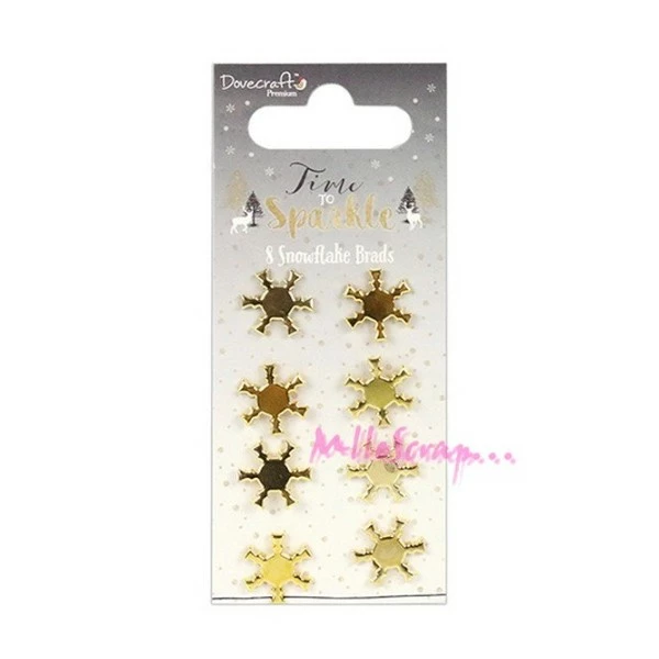 Attaches Parisiennes Flocons De Neige Dovecraft - 8 Pièces 1 Attaches Parisiennes Flocons De Neige Dovecraft - 8 Pièces