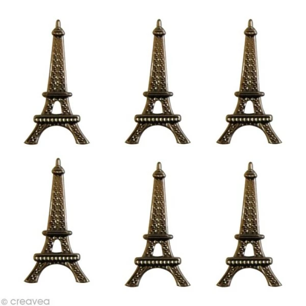 Vaessen Creative Attaches Parisiennes Scrapbooking - 6 Brads Tour Eiffel 1 Vaessen Creative Attaches Parisiennes Scrapbooking - 6 Brads Tour Eiffel