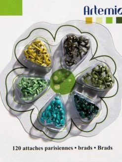 Artemio Attaches Parisiennes Super Mini Rond Tendance Vert X 120