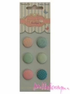 Attaches Parisiennes Tissu - Dovecraft - 6 Pièces