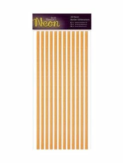 Czech Beads Exclusive Auto-adhésif Scintillant 3d Bandes - Néon-Orange (12pcs), L'Art De Scrapbooking, Accessoires De Déco