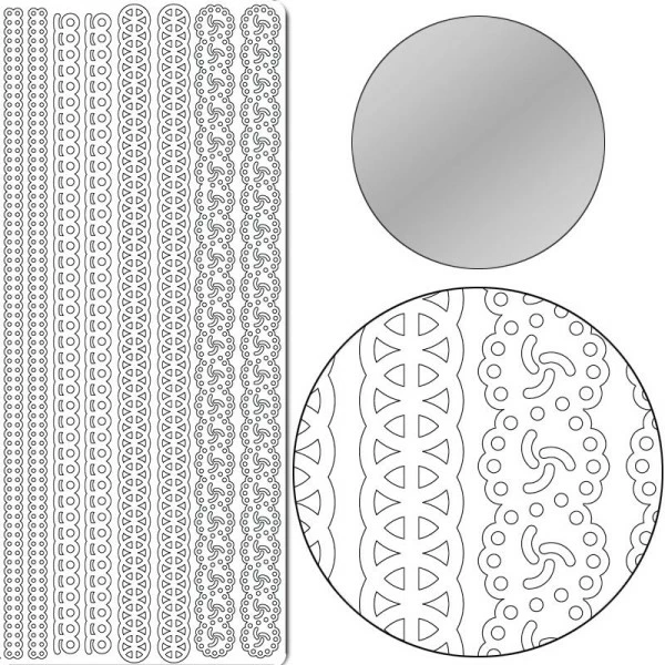 Vaessen Creative Autocollant Peel Off Bordures Mix Argent 1 Vaessen Creative Autocollant Peel Off Bordures Mix Argent