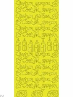 Geca Diffusion Autocollant Peel Off C'est Un Garçon Or