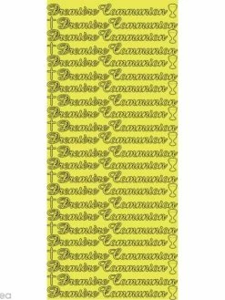 Geca Diffusion Autocollant Peel Off Première Communion Or