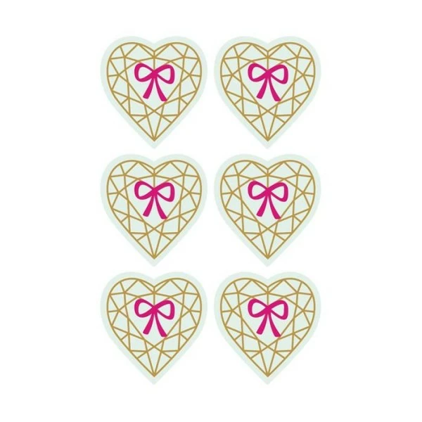 Rayher Autocollants 3D 4 Cm - Cœur Diamant Sur Fond Vert Clair 1 Rayher Autocollants 3D 4 Cm - Cœur Diamant Sur Fond Vert Clair