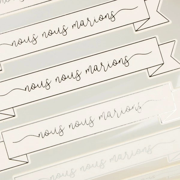 Autocollants Cartonnés Chipboard Artemio - Mariage Argenté - 3 Feuilles 3 Autocollants Cartonnés Chipboard Artemio - Mariage Argenté - 3 Feuilles – Image 3