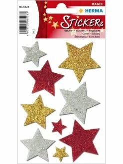 Herma Autocollants De Noël "Etoiles" - Multicolore
