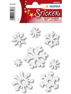 Herma Autocollants De Noël Feutre "cristaux De Glace"