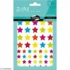 Maildor Autocollants Initial - Etoiles Multicolores - 212 Pcs