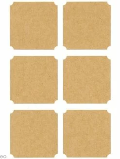 Rico Design Autocollants Kraft - Etiquette Carrée - 24 Pcs