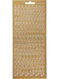 Creativ Company Autocollants Peel Off Alphabet - Doré - 1 Pce