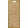 Creativ Company Autocollants Peel Off Alphabet Ethnique - Doré - 1 Pce