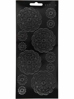 Creativ Company Autocollants Peel Off Arabesques - Noir - 1 Pce